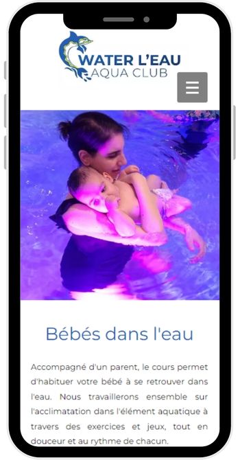 Realisation Water Leau Aqua Club Web Mobile 1 Portfolio Water L'eau Aqua Club
