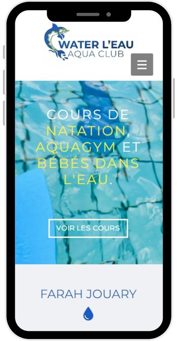 Realisation Water Leau Aqua Club Web Mobile 2 Portfolio Water L'eau Aqua Club